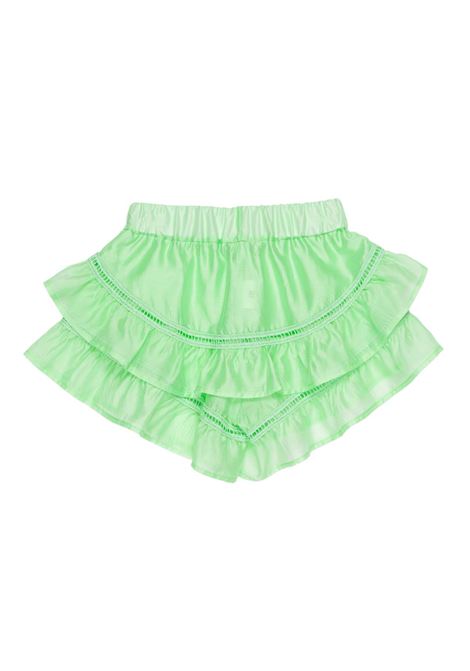 Shorts con balze Lù-Lù BY MISS GRANT | LL4172ALOE